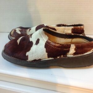 Aster Brown White Mules Shoes Faux Fur
